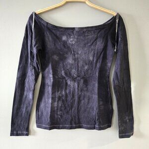 Midnight Serenade Off-Shoulder Tie Dye Top (Medium) NWOT
